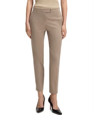 BOSS by Women's Stretch Punto Milano Slim-Fit Pants