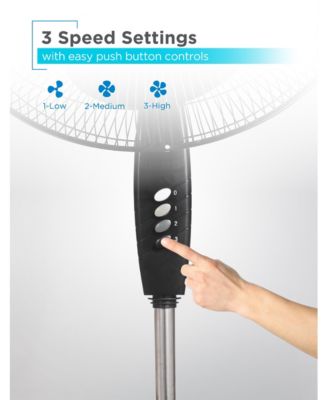 18-Inch Pedestal Fan, Oscillating Fan for Home and Office, with 3 Speed Settings