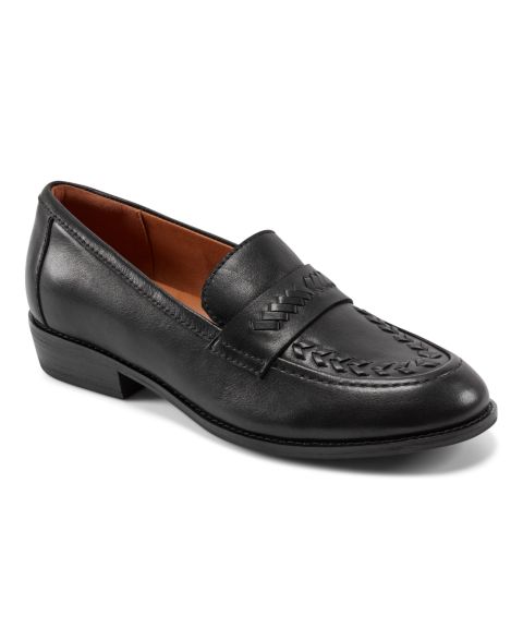Женские туфли Earth Edith Woven Slip-On, цвет: Чёрный кожаный