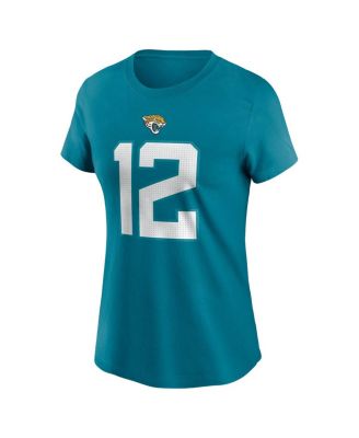 Women's Travis Hunter Teal Jacksonville Jaguars 2025 NFL Draft First Round Pick Name Number T-Shirt