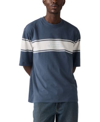 Levi's - Men's Relaxed Fit Half Sleeve Striped-Chest T-Shirt