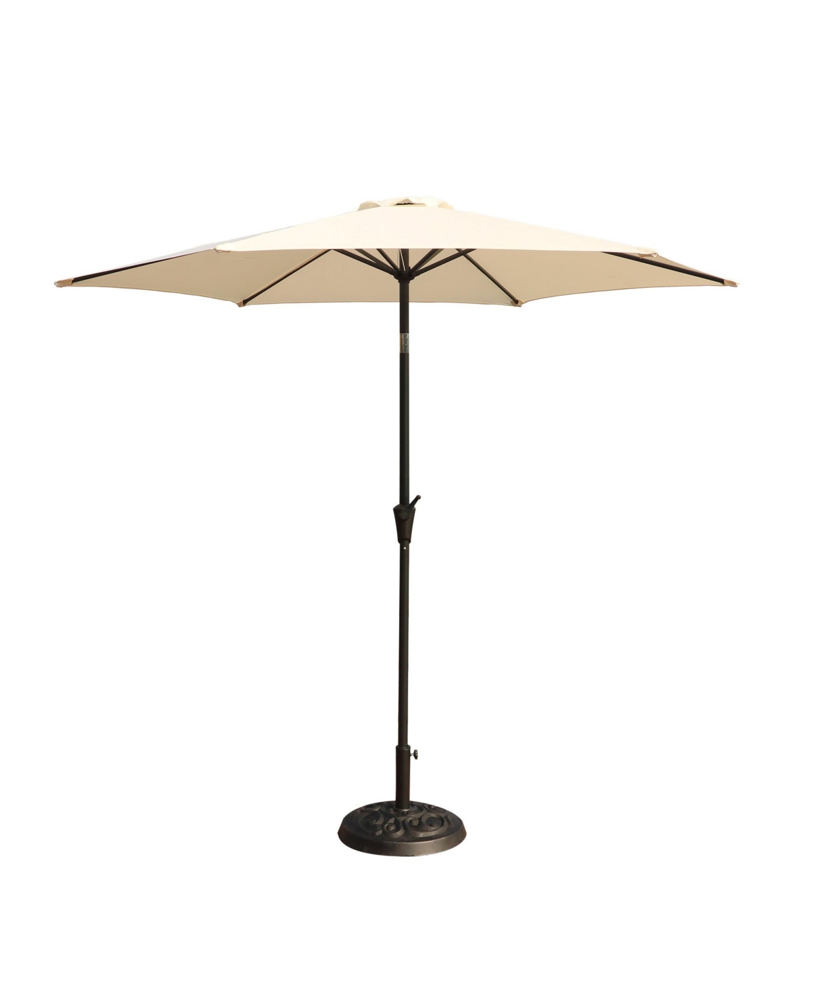 8.8 feet Outdoor Aluminum Patio Umbrellawith 33 pounds Round Resin Umbrella Base