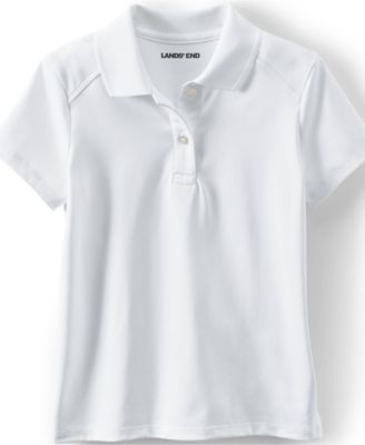 売れ筋商品|||ランズエンド カットソー トップス レディース Women's Short Sleeve Feminine Fit Rapid Dry Polo Shirt White Lands' End Women's Girls Short Sleeve Feminine Fit Rapid Dry