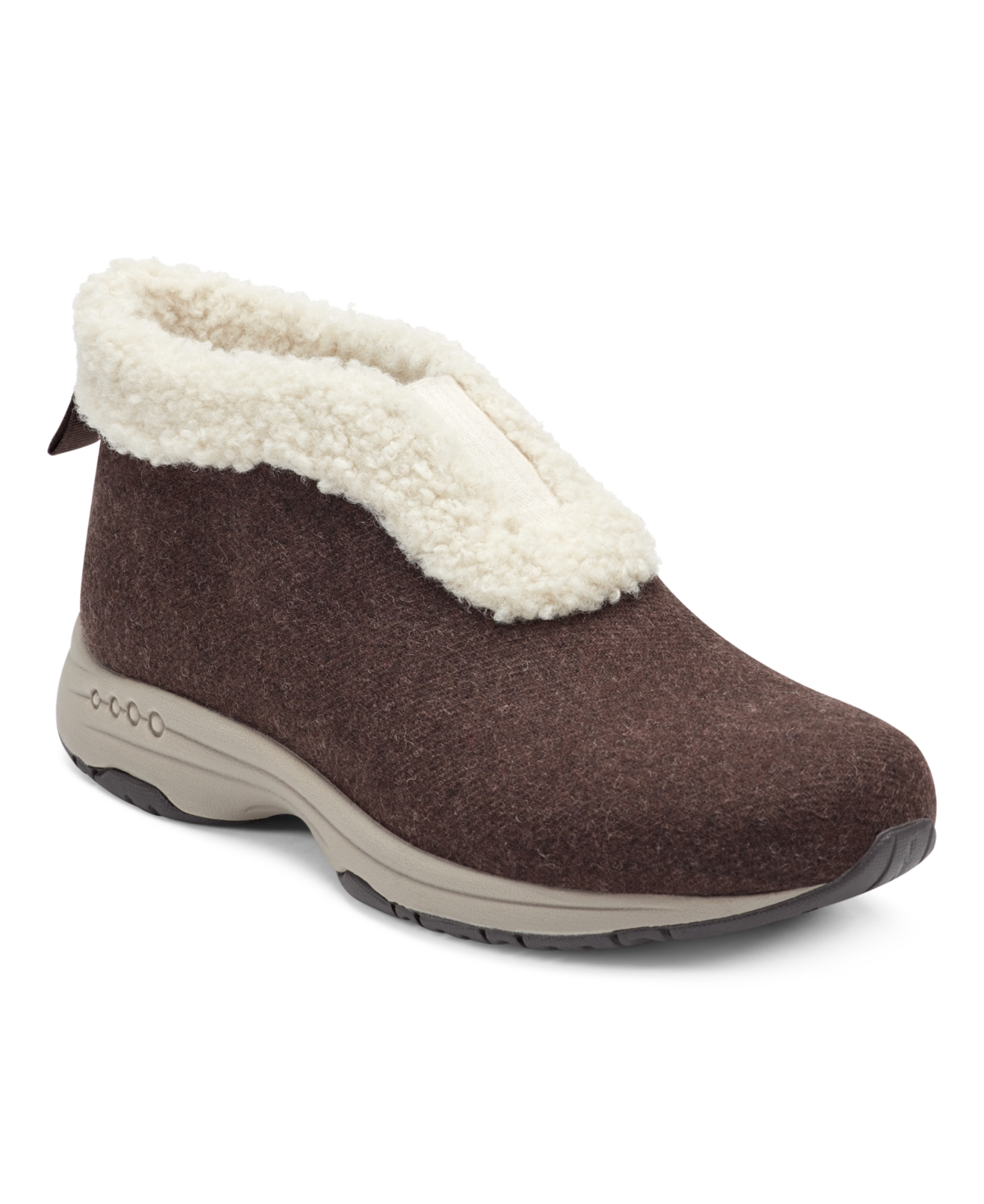 Easy Spirit Women's Treepose Cozy Slipper Booties In Brown