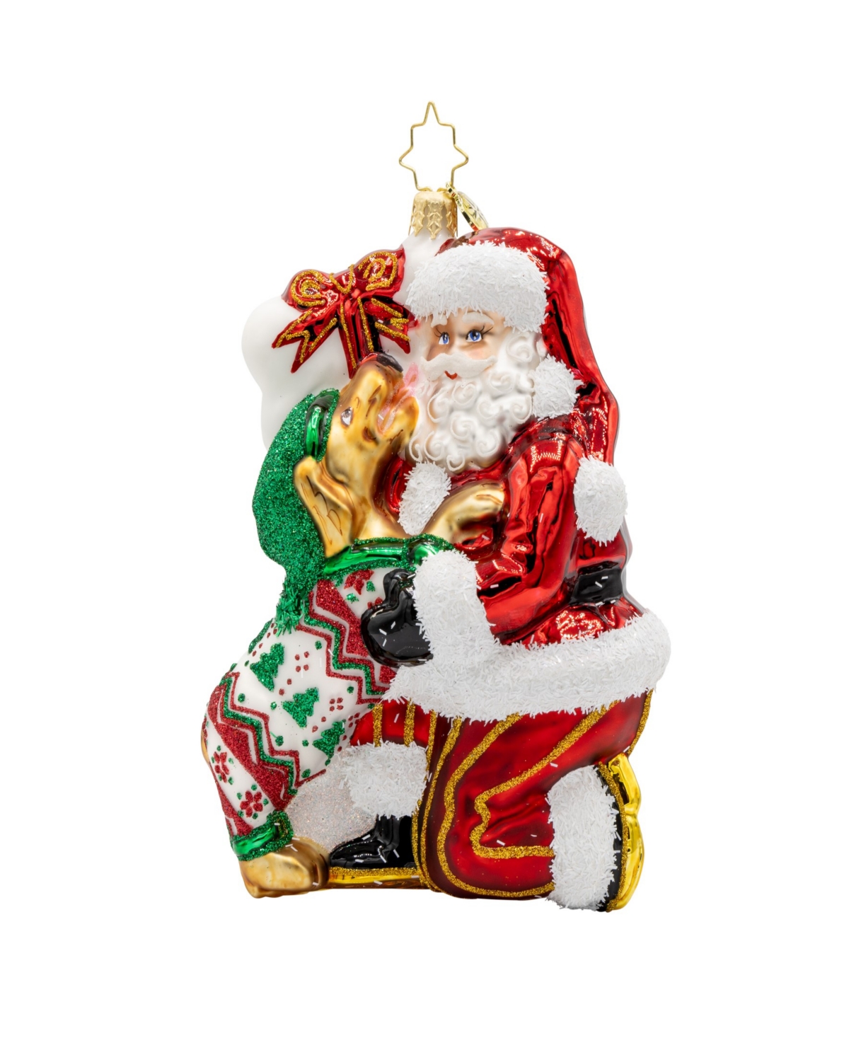 Christopher Radko Santas Pawsome Playtime Ornament In Red