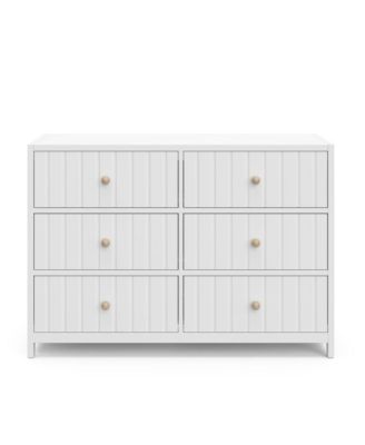 Teddi 6 Drawer Double Dresser (White)