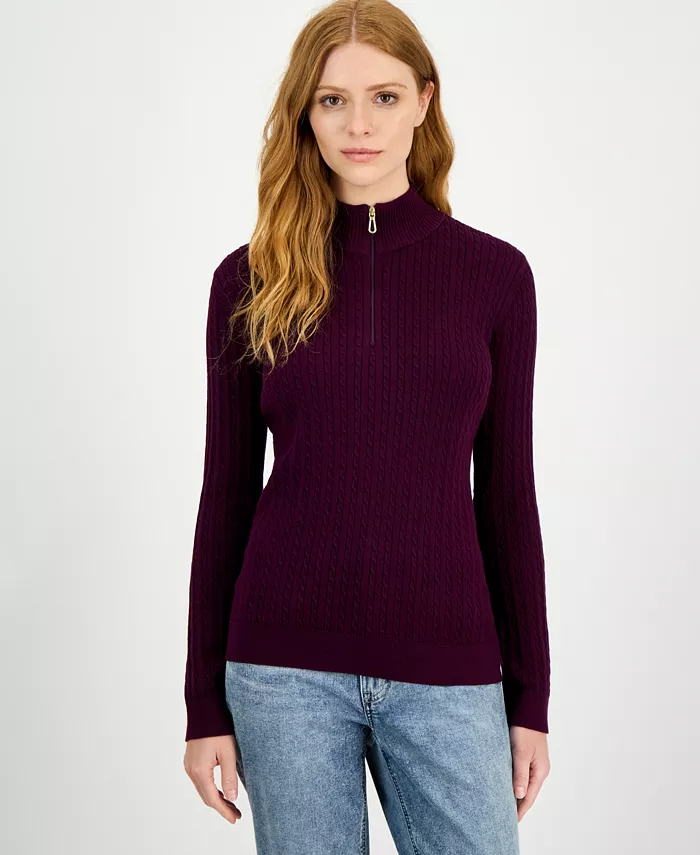 Nautica Women's Cotton Mock-Neck Sweater, Online Only - thumbnail 5