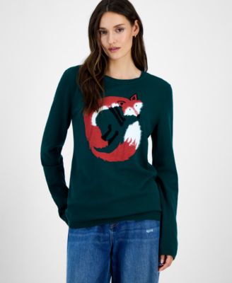 Tommy Hilfiger - Women's Cotton Winter Fox Crewneck Sweater
