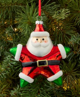 Christmas Cheer Santa Star Ornament, Macy's Exclusive