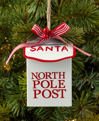 Christmas Cheer North Pole Post Ornament, Macy's Exclusive