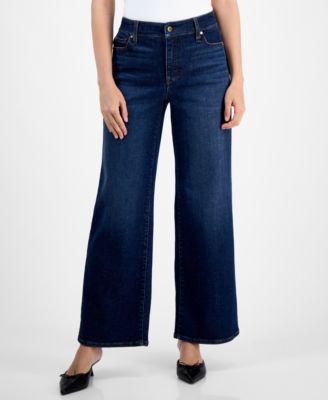 Petite High-Rise Wide-Leg Jeans, Macy's Exclusive