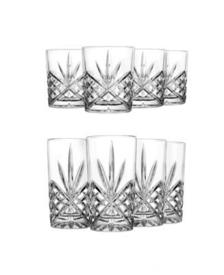 Godinger Dublin Crystal Piece Double Old Fashion and Highball