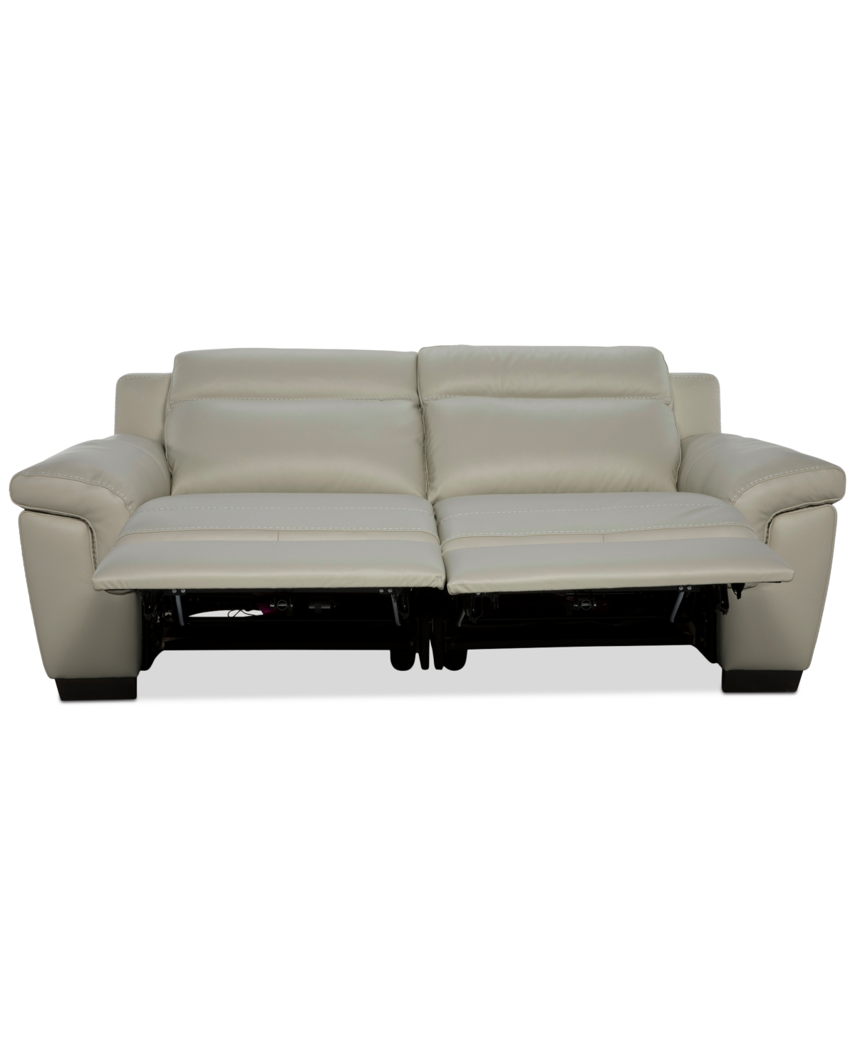 Macy's Julius Ii 2-pc. Leather Sofa With 2 Power Recliners, Exclusively At  In White