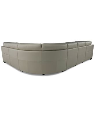 Julius II 6-Pc. Leather L Sectional with 2 Power Recliners, Macy's Exclusive