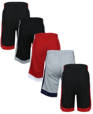 Men's 5-Pack Lightweight Breathable Moisture Wicking Mesh Shorts
