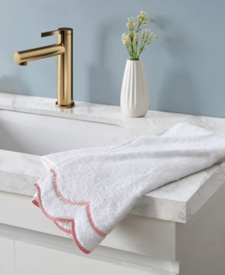 Scallop Cotton Hand Towel, 27" x 16"