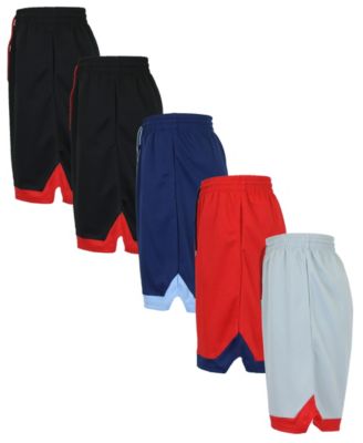 Men's 5-Pack Lightweight Breathable Moisture Wicking Mesh Shorts