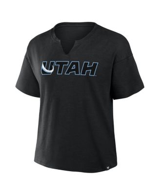 Women's Black Utah Mammoth Combo Stadium Slub Boxy T-Shirt
