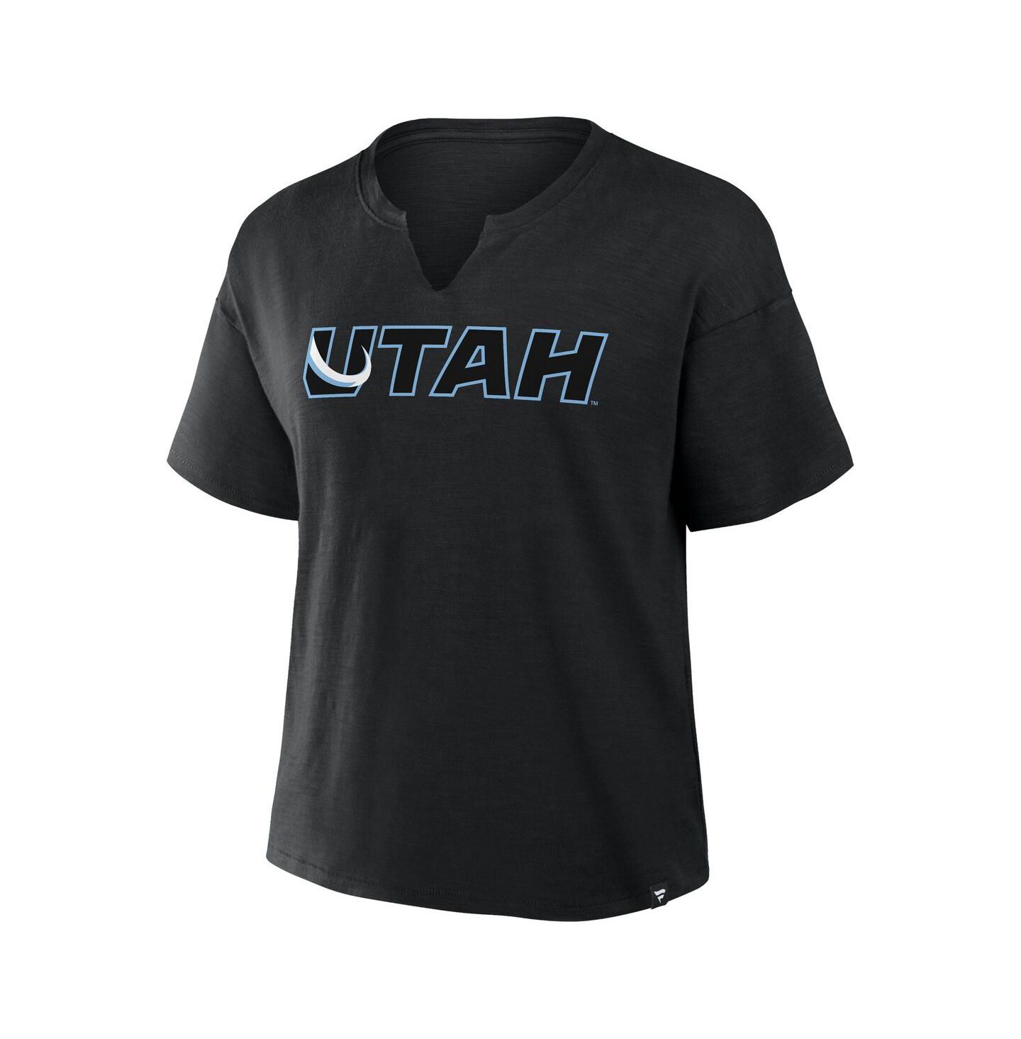 Женская футболка Fanatics Black Utah Mammoth Combo Stadium Slub Boxy — фото 2