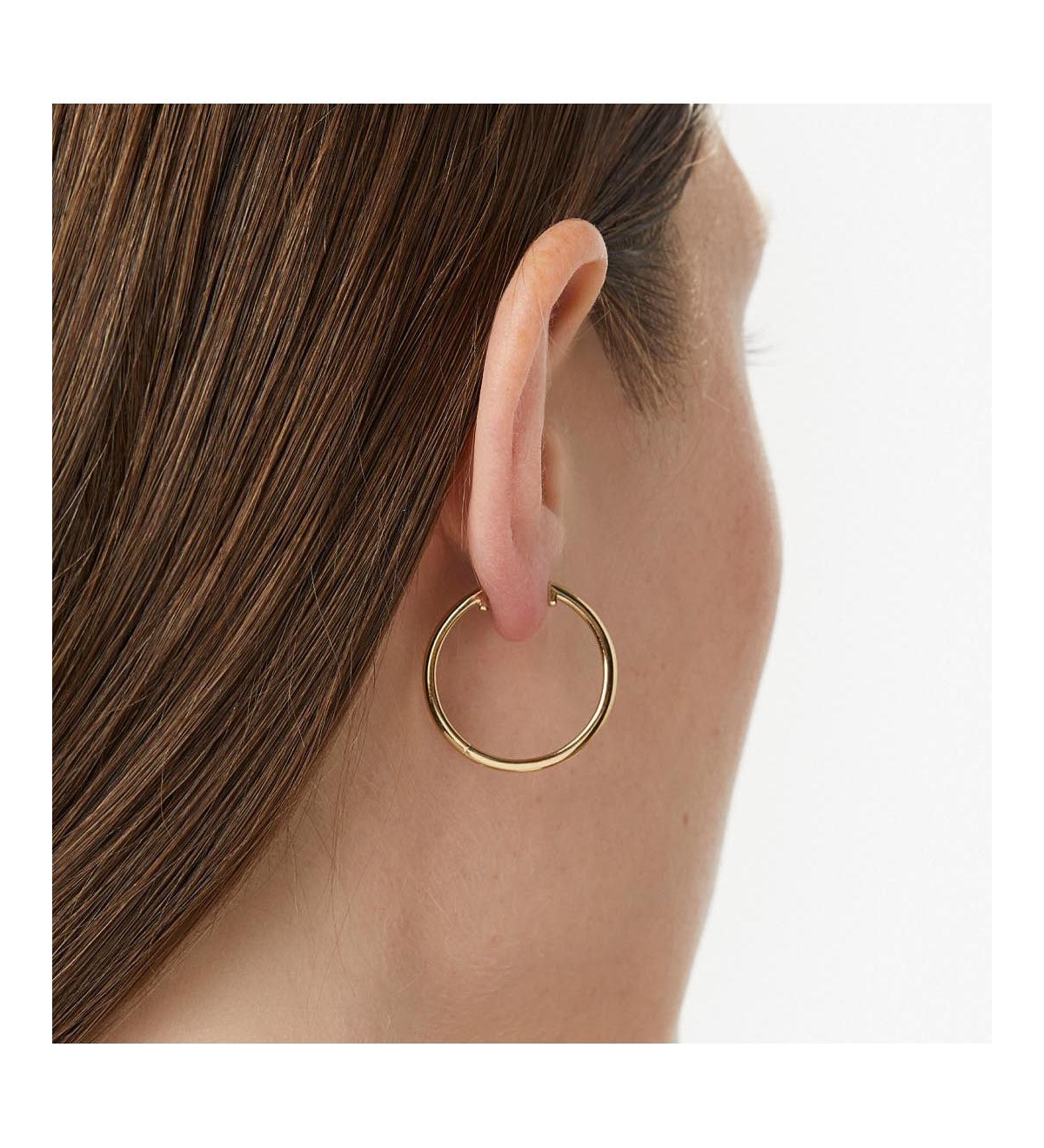 Ana Luisa Medium Slim Endless Hoops - Lo