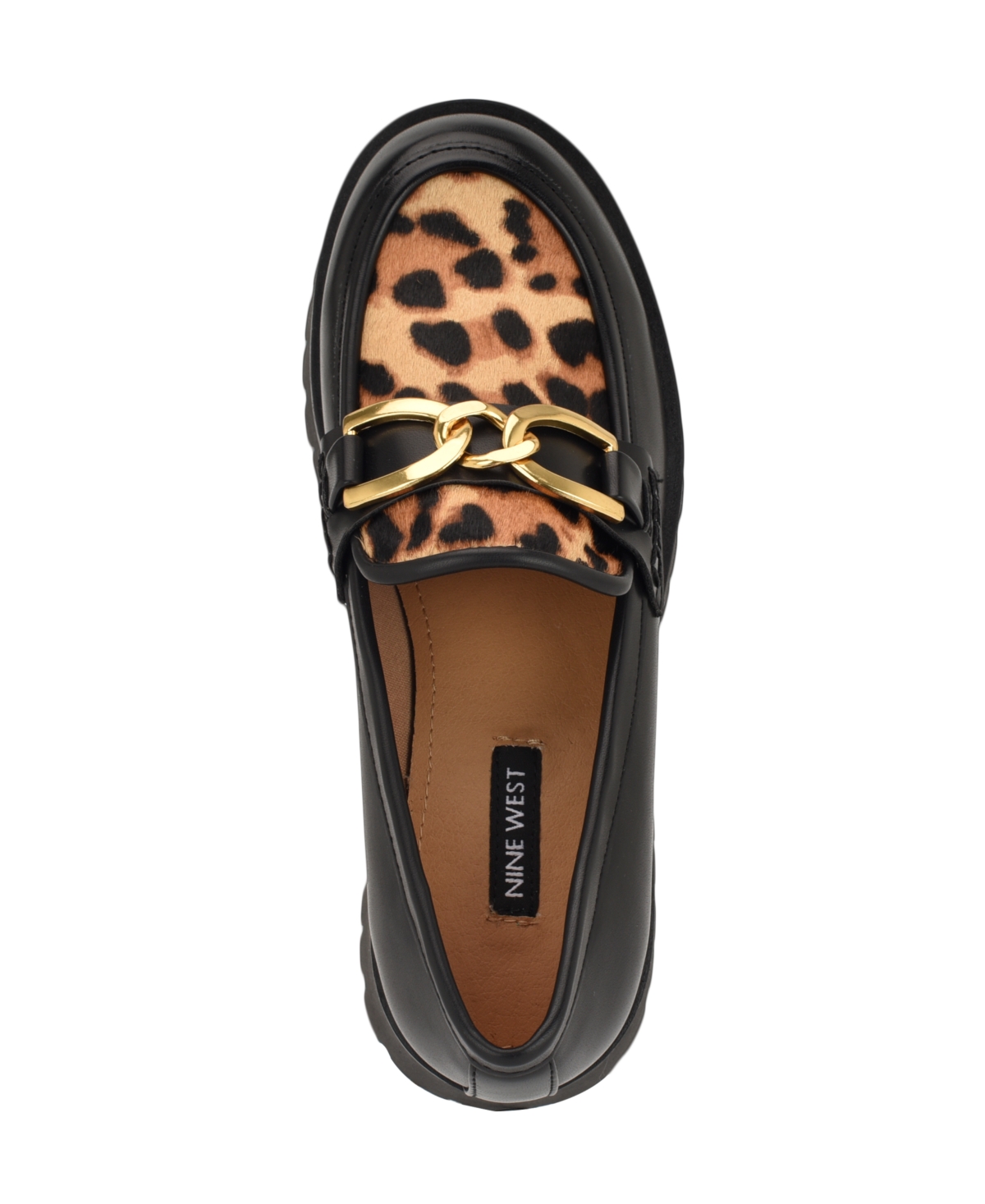 Nine West Gables Genuine Calf Hair Lug Sole Loafer In Multi
