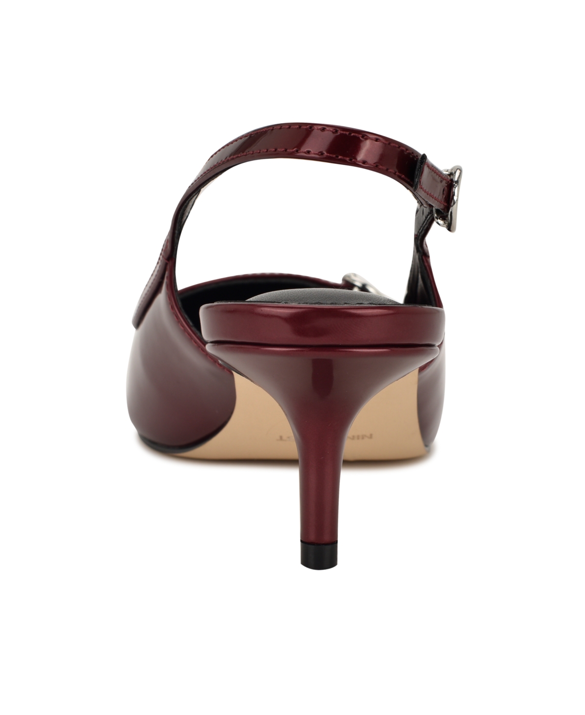 Nine West Ashlea Slingback Pointed Toe Pump In Burgundy