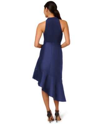 Women's Mixed-Media Ruffle-Trim Dress