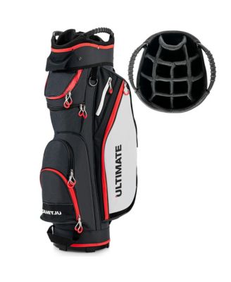9.5" Golf Cart Bag w/14 Divider Rain Hood Cooler Bag 8 Pockets