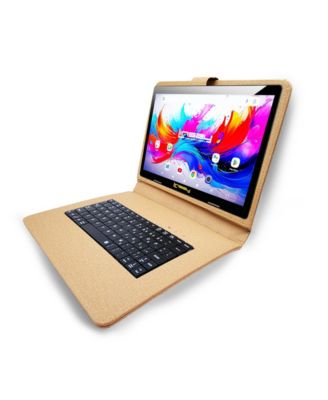 10.1" Octa Core 256GB Storage Android 15 with Designer Cloth Keyboard Case and Stylish Backpack and Pen Stylus