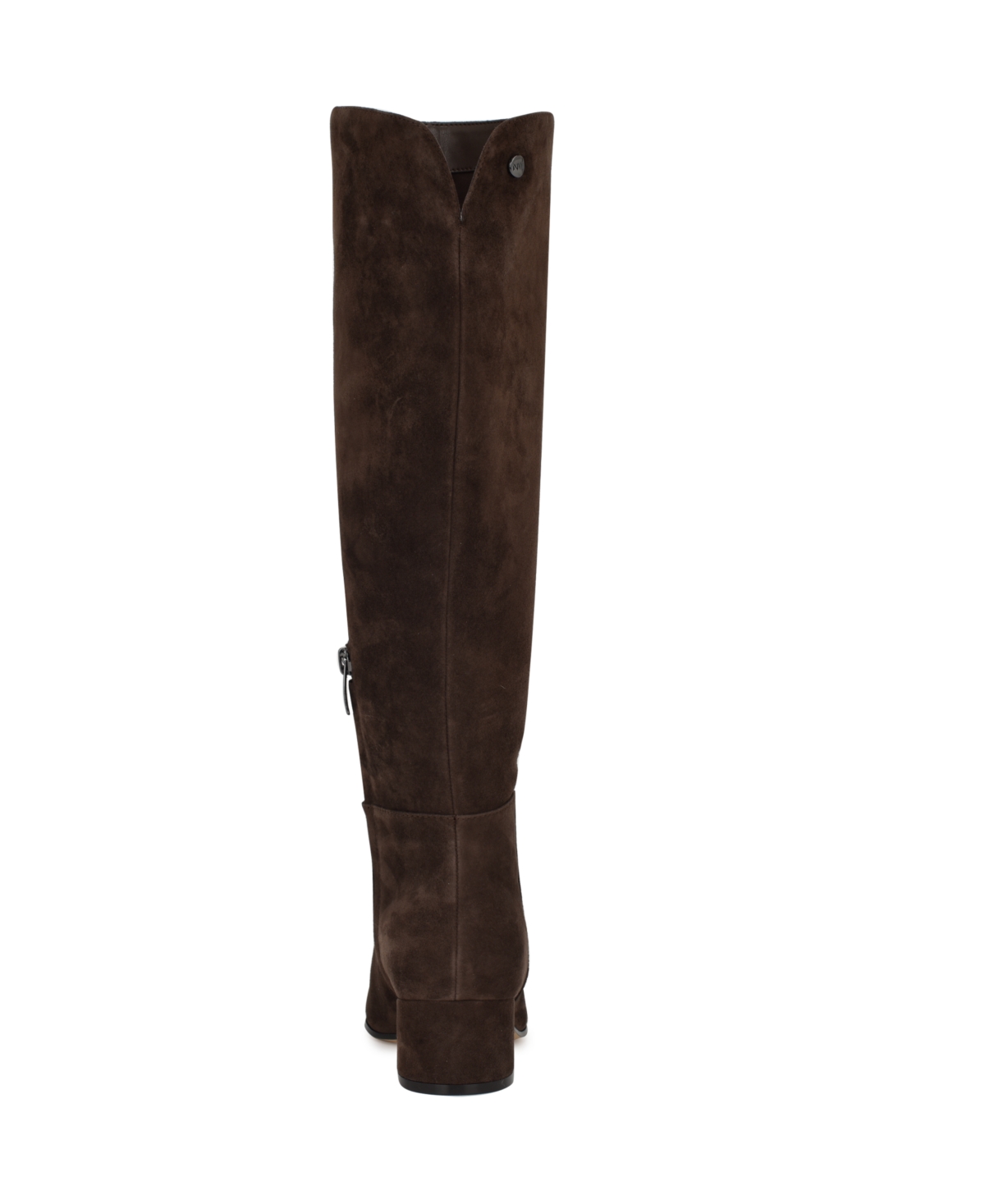 Nine West Women's Morgin Tall Pointy Toe Block Heel Boots In Brown