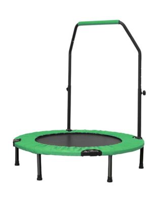 40inch Foldable Mini Trampoline Orange Fitness Rebounder with Adjustable Foam Handle