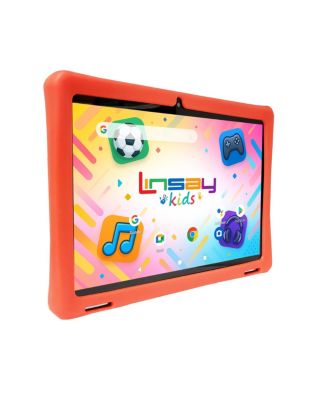 10.1"Octa Core 256GB Storage Android 15 Tablet with Red Kids Defender Case