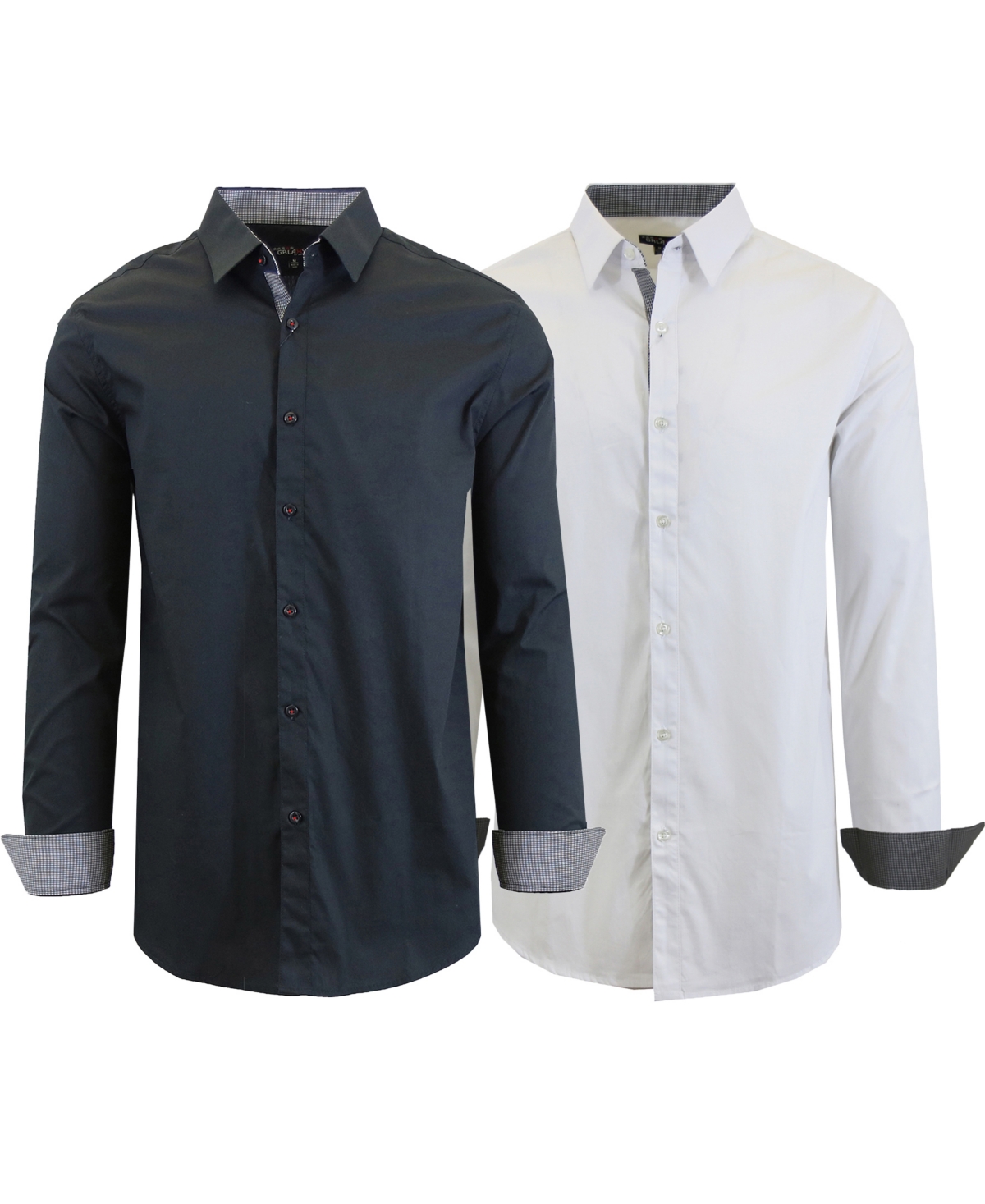 Men's 2-Pack Slim Fit Solid Shirt - Gray, Light blue