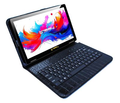 10.1" Octa Core 256GB Storage Android 15 Tablet with Black Crocodile Keyboard