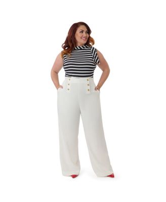 Plus Size Wide Leg Sailor Pants