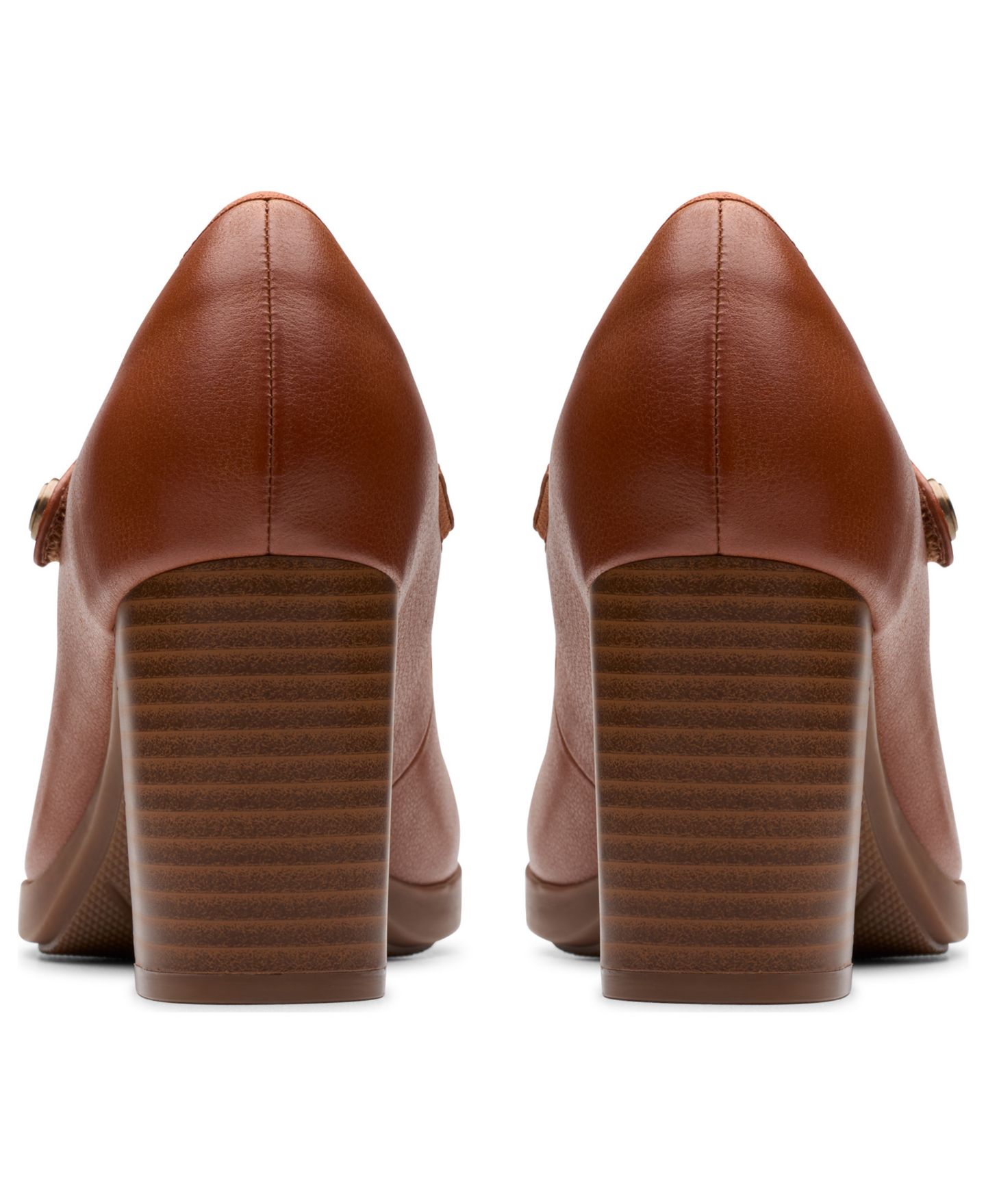 Женские туфли Clarks Bayla Lily Riptape Dress Pumps, цвет: Рыжевато-коричневый кожаный — фото 3