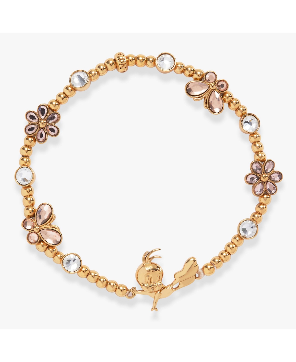Looney Tunes Tweety Beaded Stretch Bracelet - Gold