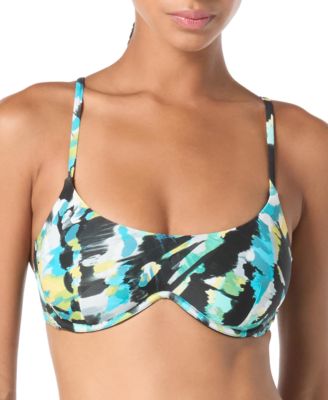 Women's Printed Scoop Neck Underwire Bikini Top