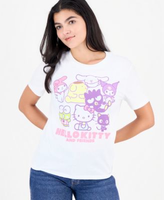 Love Tribe Juniors' Hello Kitty And Friends Graphic T-Shirt - Macy's