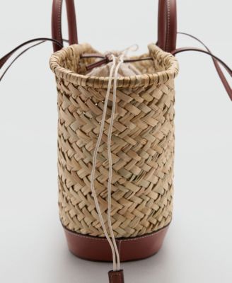 Women's Large Double-Handle Natural Fiber Basket Bag