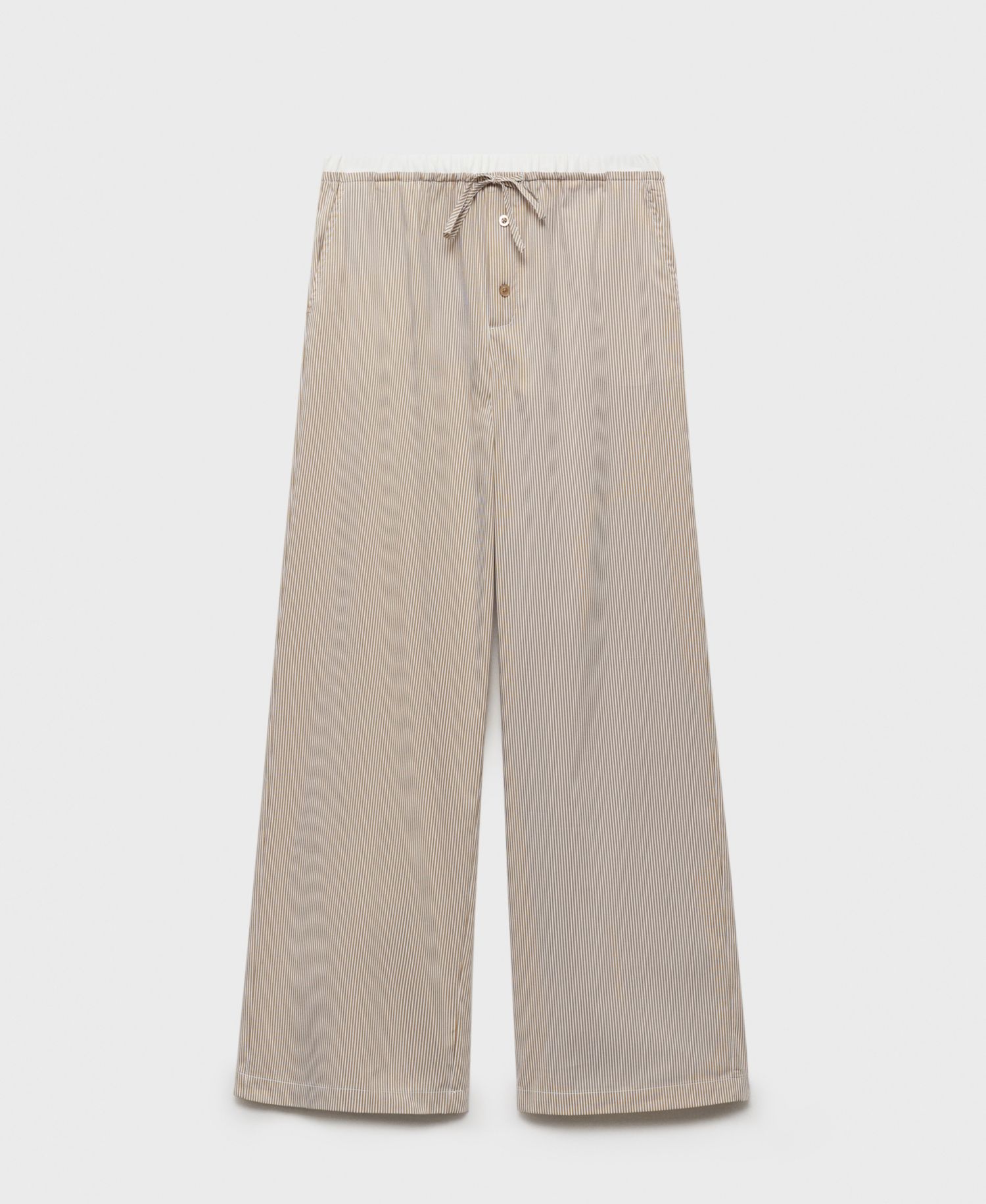Women's Elastic Detail Striped Pajama Pants