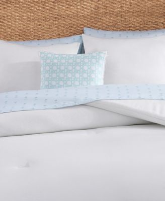 Tommy Bahama Seersucker Solid 8-Pc. Comforter Set, Queen