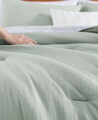 Tommy Bahama Seersucker Solid 8-Pc. Comforter Set, Queen