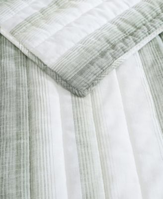 Tommy Bahama La Prisma Stripe Texture Cotton 3-Pc. Quilt Set, King