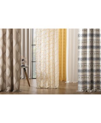 Linen Blend Blackout Grommet Top Curtain