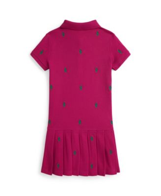 Toddler and Little Girls Polo Pony Stretch Mesh Polo Dress