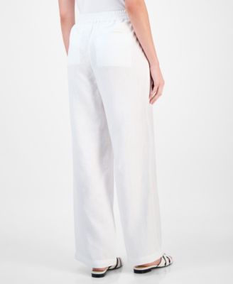 Women's Wide-Leg 100% Linen Pants, Macy's Exclusive 