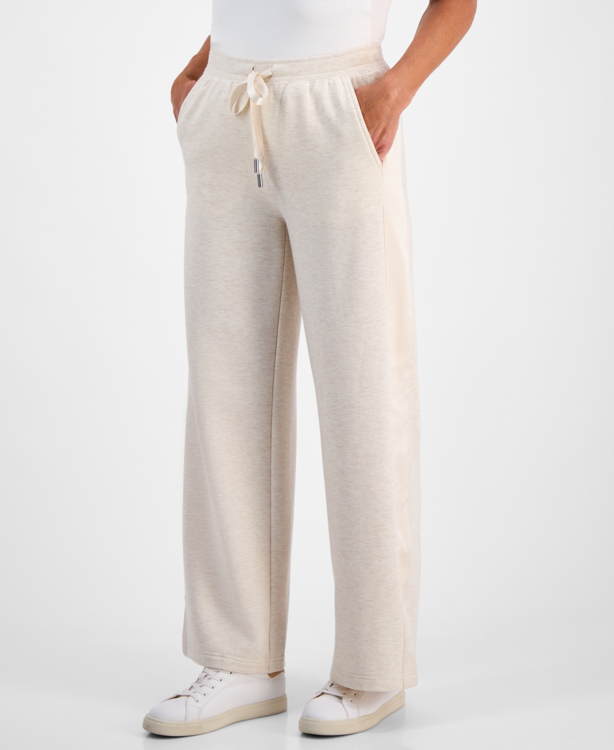 Style & Co Petite Cloud Fleece Sweatpants, Macy's Exclusive In Neutral