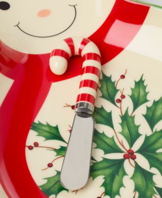 Holiday Snowman Tray & Spreader