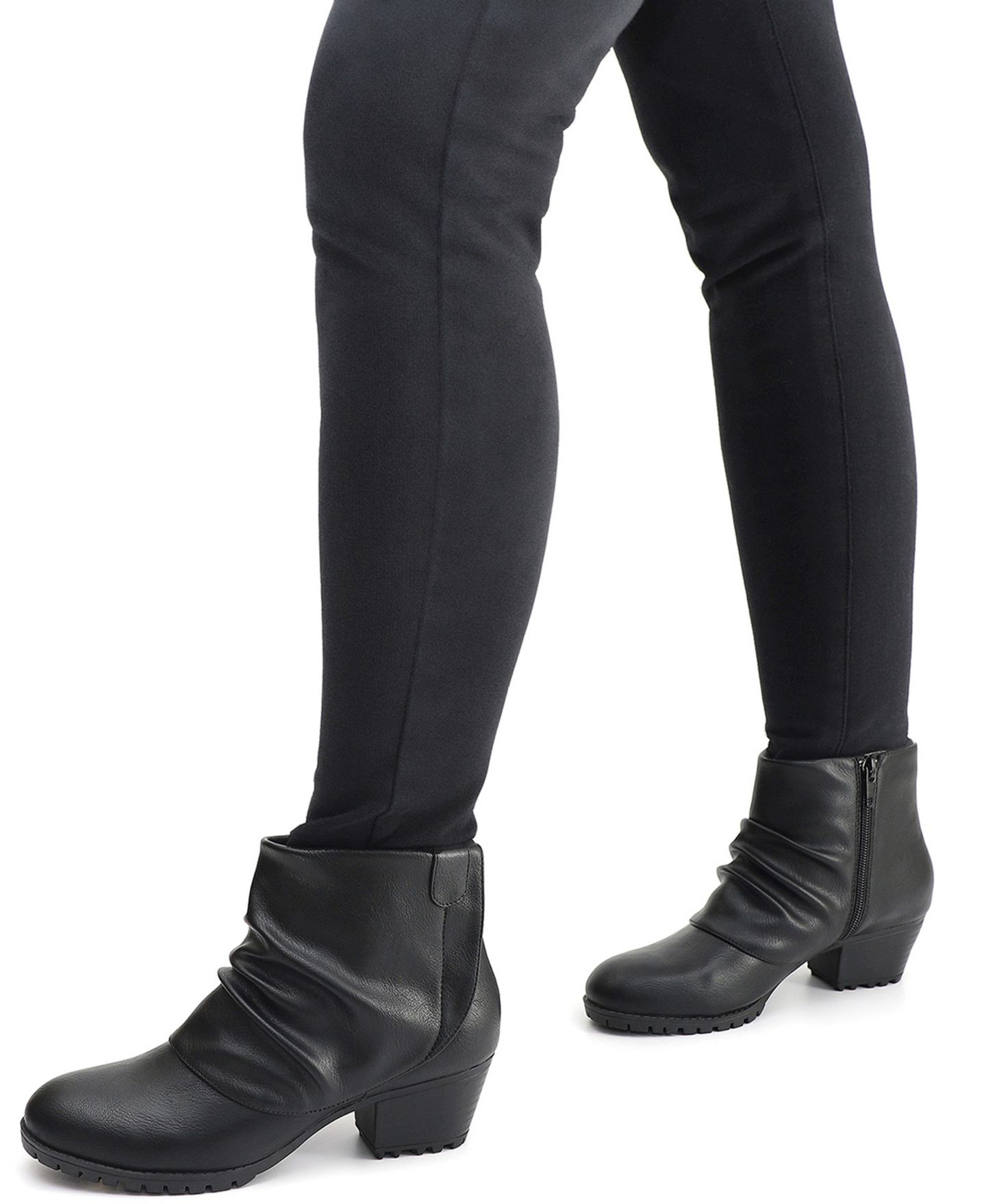 Женские ботинки Easy Street Ambrose Zipper Ankle, цвет: Чёрный — фото 8